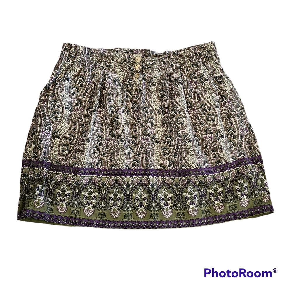 Converse One Star Paisley skirt size large purple green